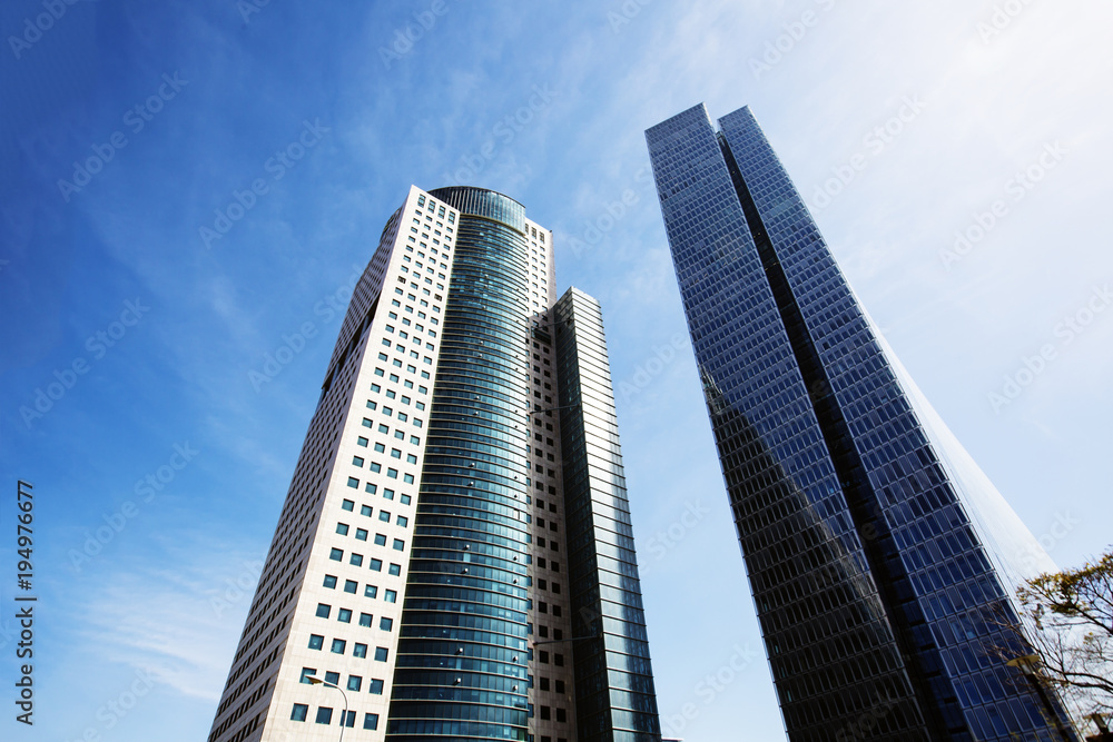 Skyscrapers in Tel aviv, early morning. Modern office buildings, Israel. Skyscrapers in Tel aviv, early morning. Modern office buildings, Israel.