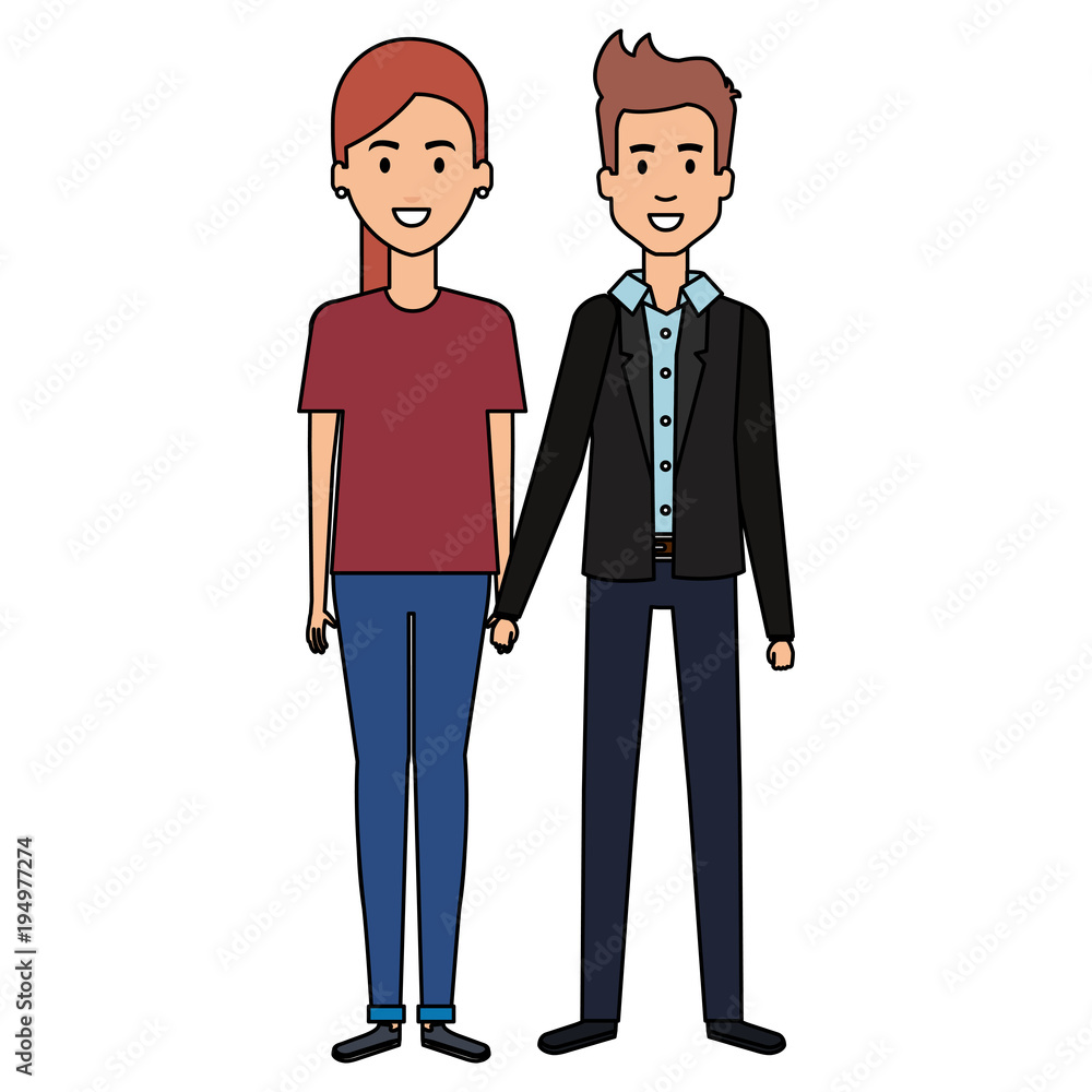 couple lovers avatars characters vector illustration design couple lovers avatars characters vector illustration design