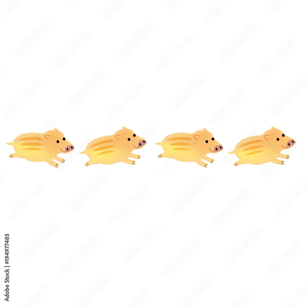 うり坊 イラスト 年賀状素材 Stock ベクター Adobe Stock うり坊 イラスト 年賀状素材 Stock ベクター Adobe Stock