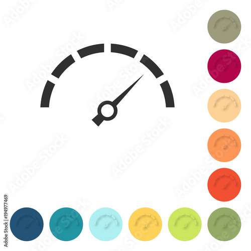 Farbige Buttons - Tachometer