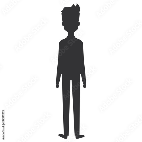 young man model avatar character vector illustration design