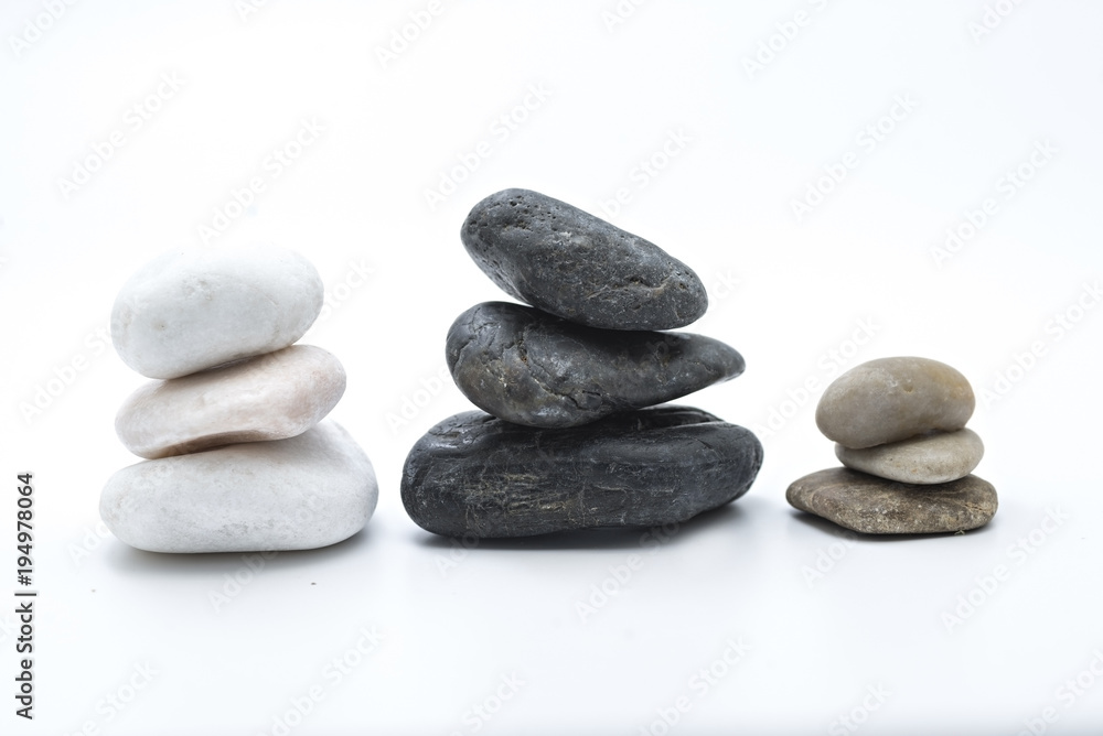 bamboo with stone concept isolated on white bamboo with stone concept isolated on white