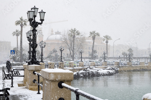 Bari under the snow