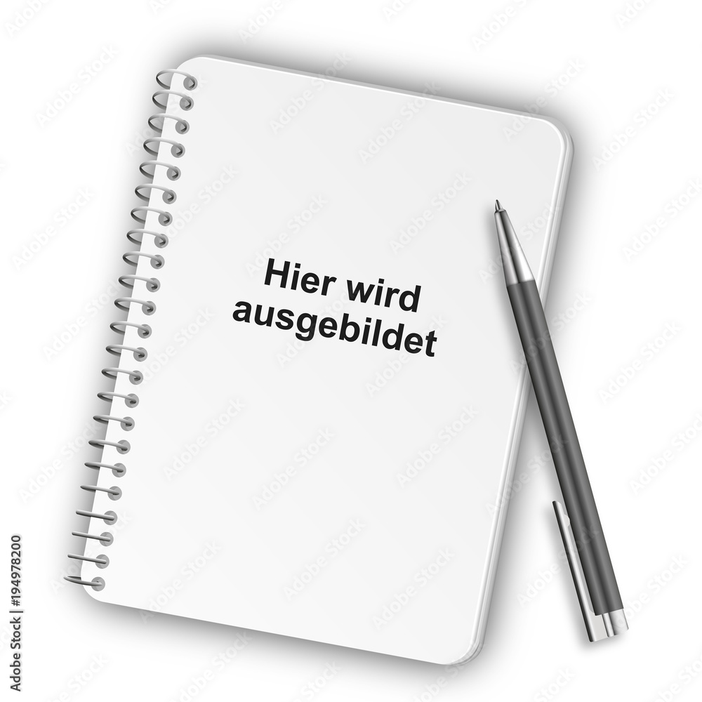 Notizblock Hochformat 05 - Hier wird ausgebildet Notizblock Hochformat 05 - Hier wird ausgebildet