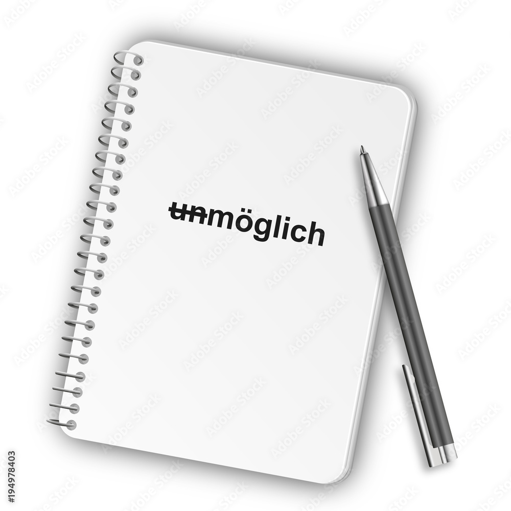 Notizblock Hochformat 05 - unmöglich durchgestrichen Notizblock Hochformat 05 - unmöglich durchgestrichen