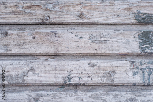 wooden background - old light gray horizontal boards
