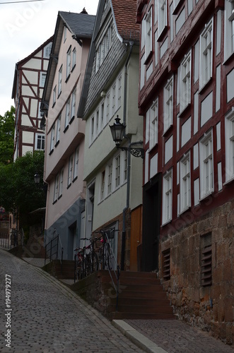 Historic streets of the old quarters of Marburg