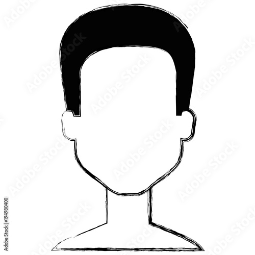 young man shirtless avatar character vector illustration design