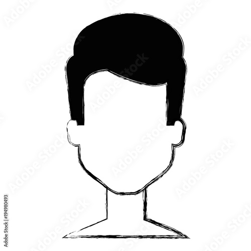 young man shirtless avatar character vector illustration design