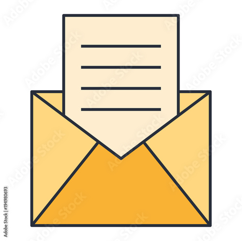 envelope mail isolated icon vector illustration design
