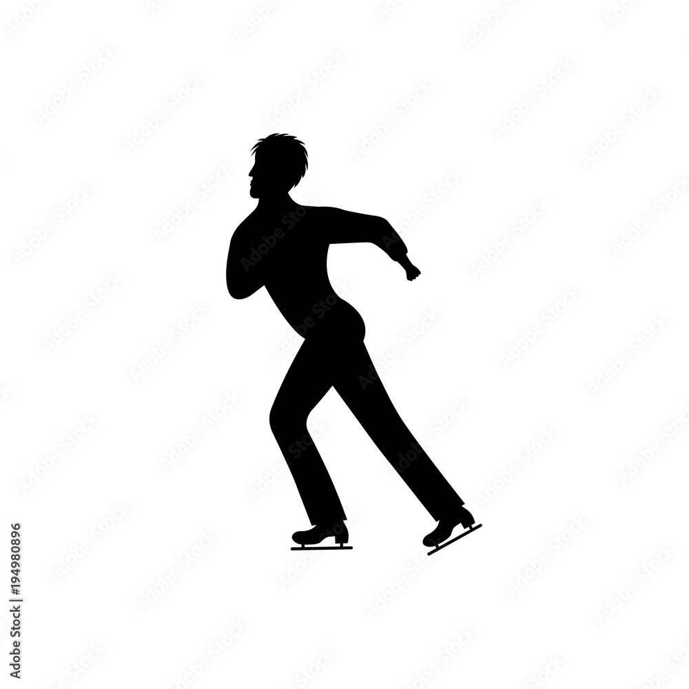 Men's figure skating. Isolated icon