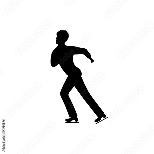 Men's figure skating. Isolated icon