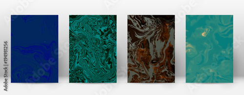 Abstract cover. Modern design template. Admirable suminagashi marble. Minimalistic hipster flyer design. Radiant trendy abstract cover. Vector illustration.