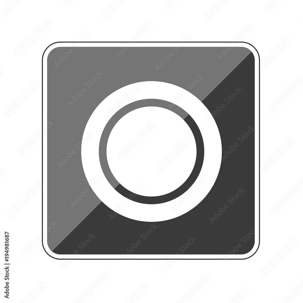 leerer Teller - Reflektierender App Button leerer Teller - Reflektierender App Button
