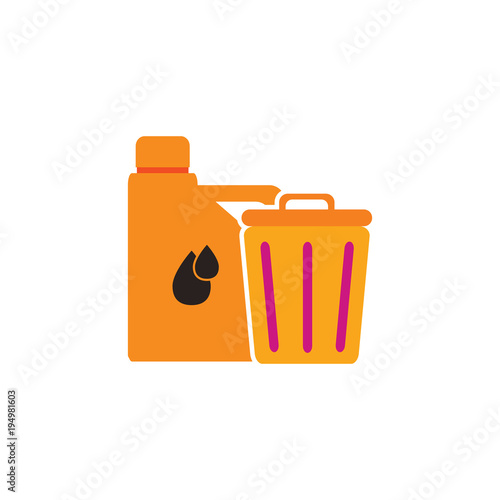 Trash Oil Logo Icon Design