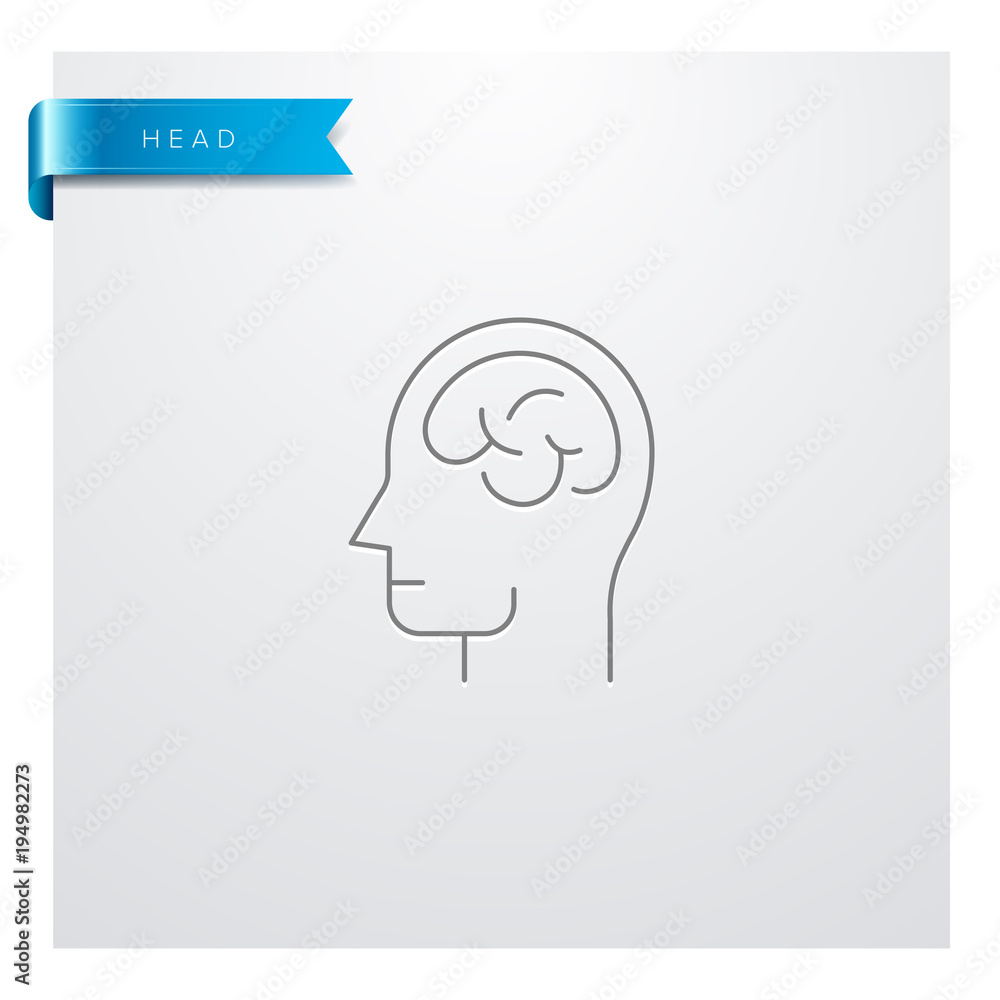 icône Médecine - Santé - Médical - Cerveau - Tête