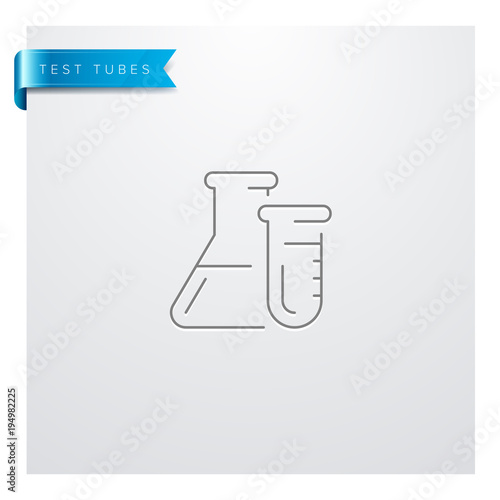 icône Médecine - Santé - Médical - Eprouvette - Tube à essai