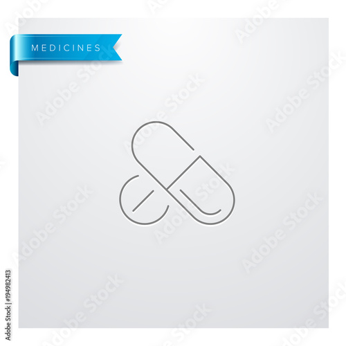 icône Médecine - Santé - Médical - Médicament - Pilule