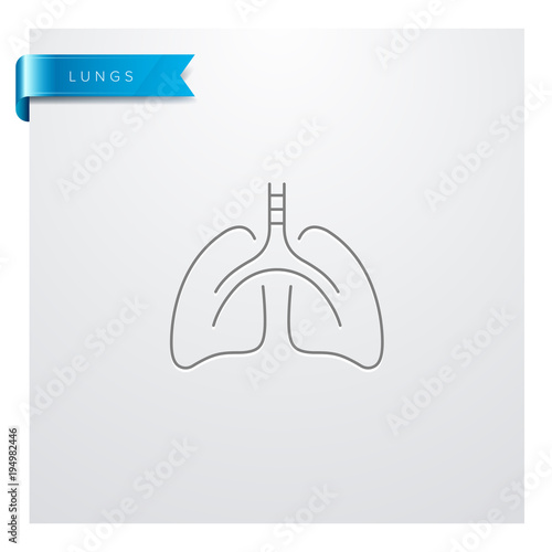 icône Médecine - Santé - Médical - Poumons