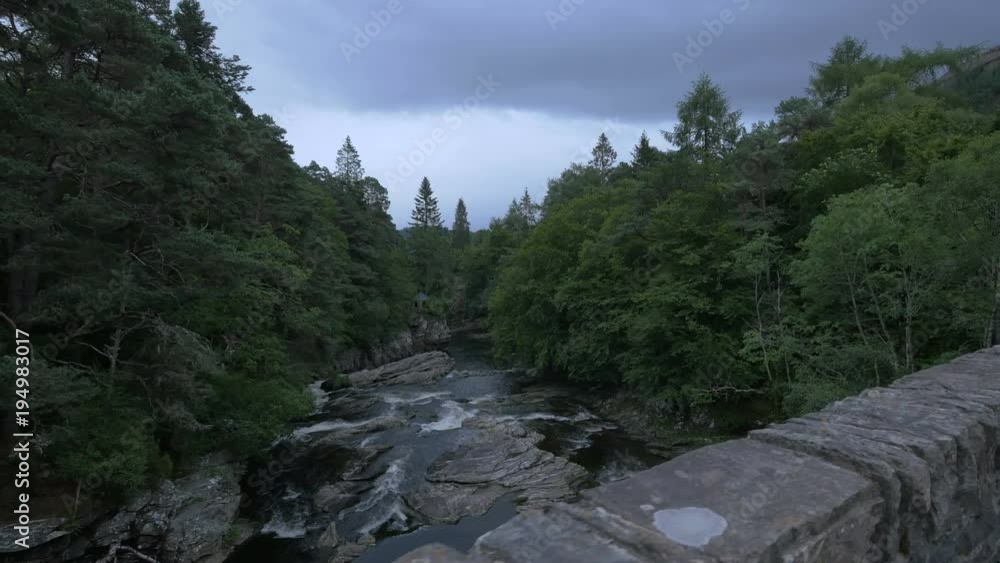 River seen from a stone bridge