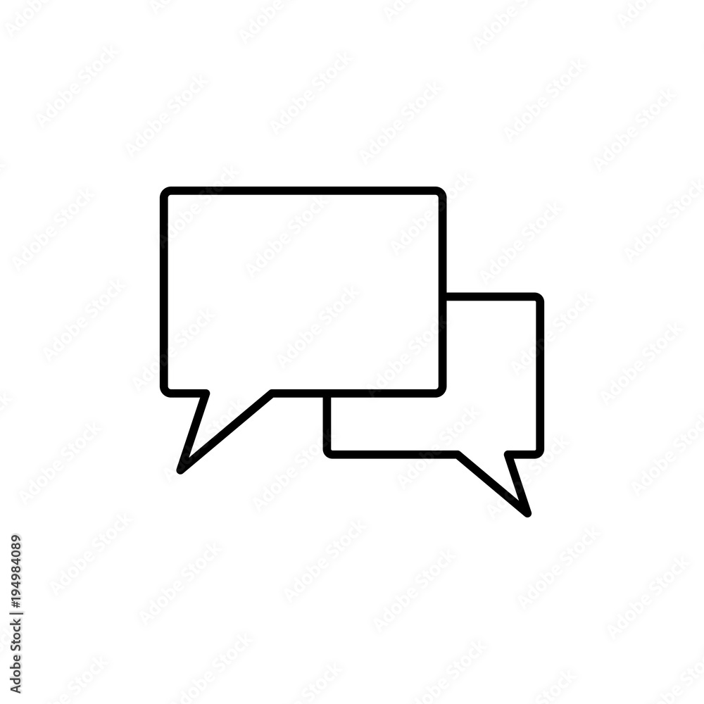 dialog bubbles chatting line black vector icon dialog bubbles chatting line black vector icon