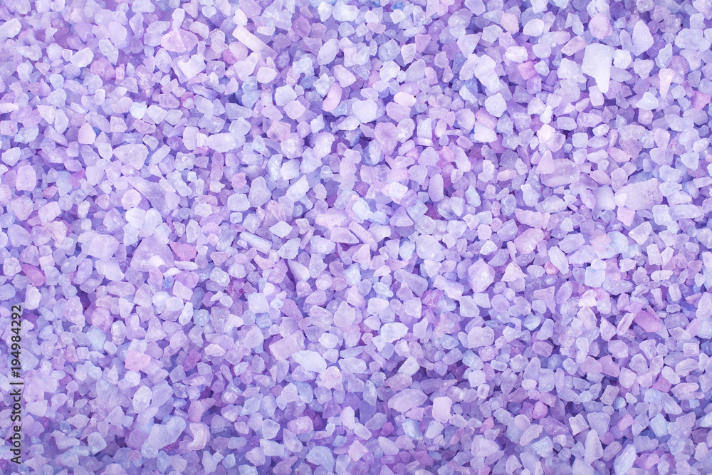Violet sea salt crystals, spa salt, crystal salt texture Stock Photo Adobe Stock