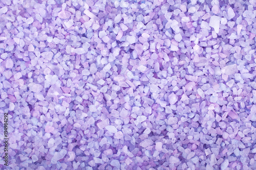 Violet sea salt crystals, spa salt, crystal salt texture
