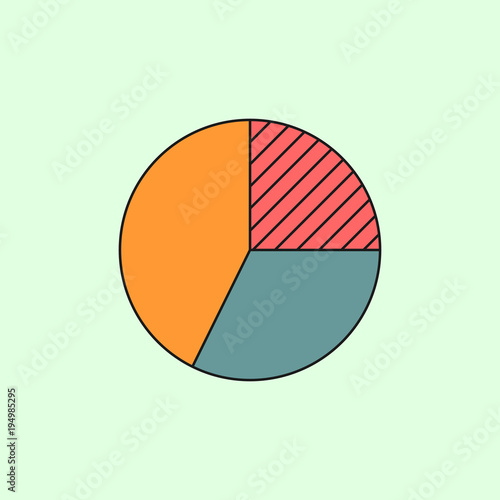 Simple Pie Chart Banking And Finance Icon