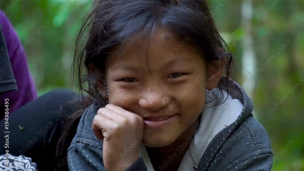 Portrait of a smiling Nepalese girl Portrait of a smiling Nepalese girl