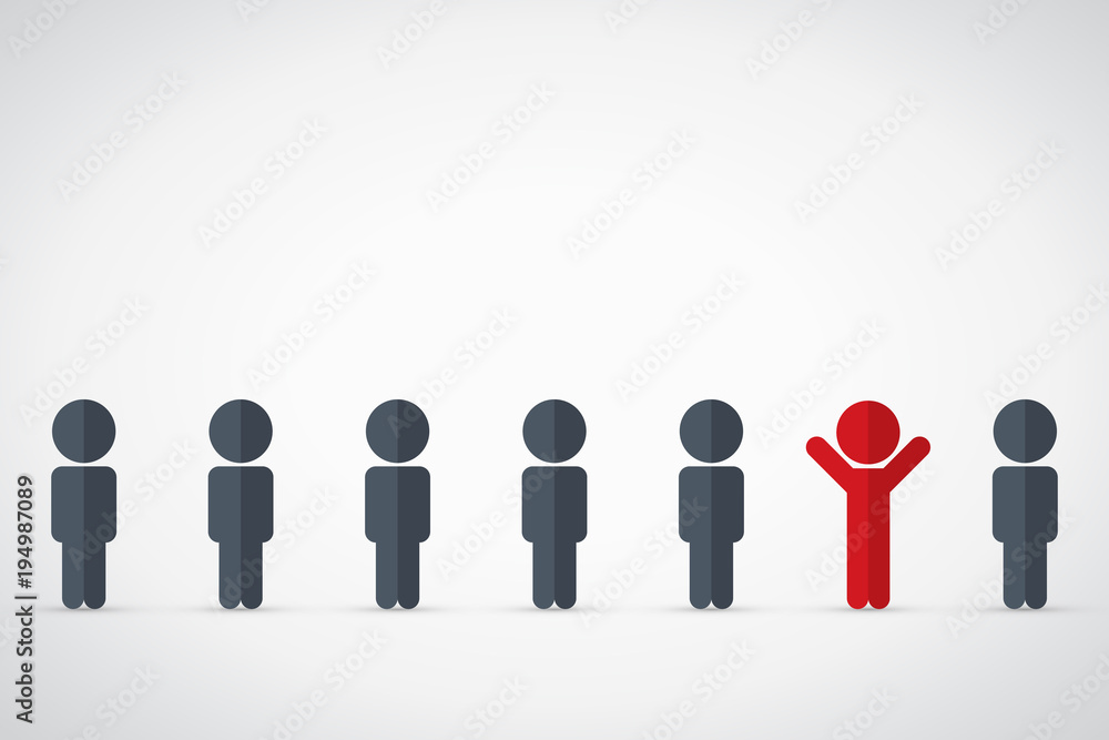 Think differently - Being different, move for success in life - standing out from the crowd by different thinking Think differently - Being different, move for success in life - standing out from the crowd by different thinking
