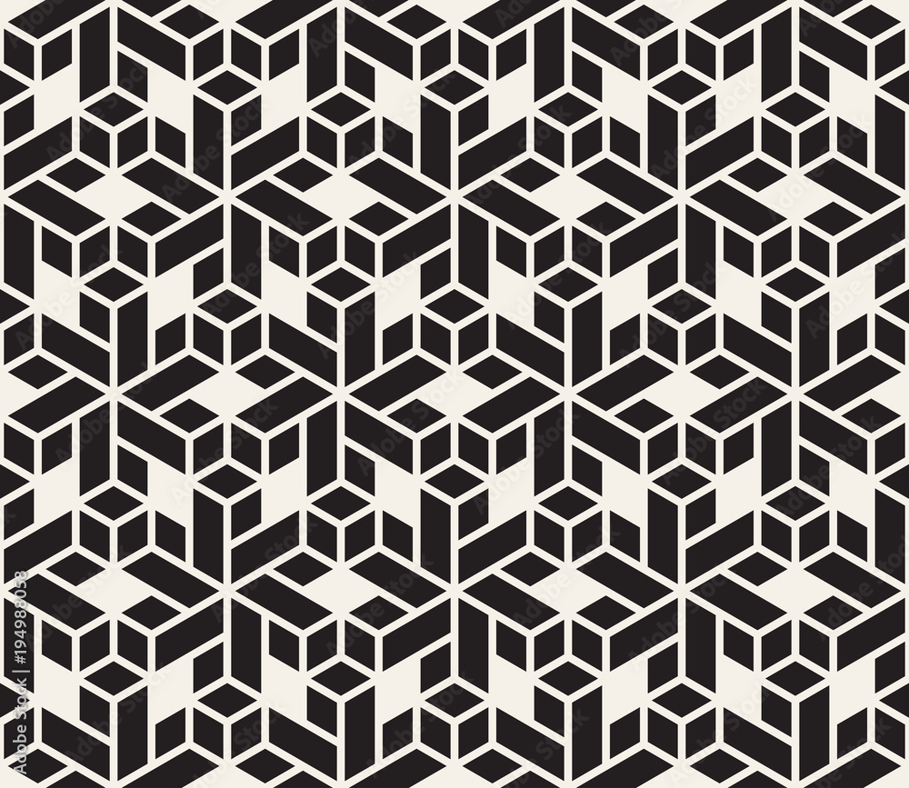 Vector seamless pattern. Modern stylish abstract texture. Repeating geometric tiles