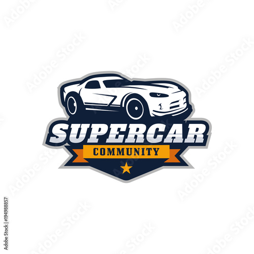 Supercar  sport car vector logo template