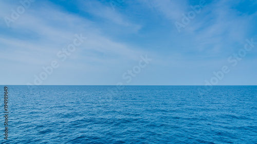 Beautiful sea Landscape with blue sky and tiny clouds on sunny day,Thailand. © Hide_Studio