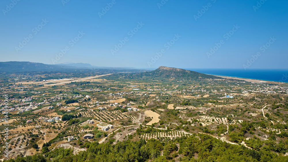 Rhodes island panorama from the hill