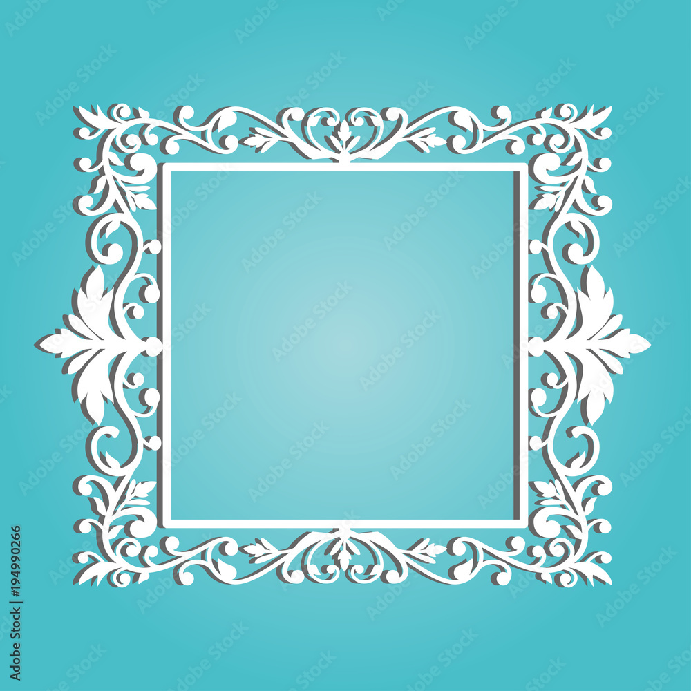 frame with swirls, vector frame, decorative paper frame