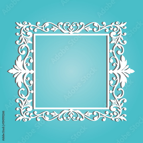 frame with swirls, vector frame, decorative paper frame
