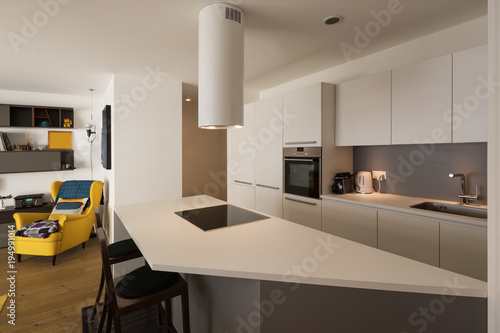 Wallpaper Mural Kitchen and armchair island detail Torontodigital.ca