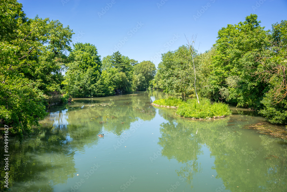 Island on the river Marne, named The little Venice of the Val de Marne near Paris and Creteil, France Island on the river Marne, named The little Venice of the Val de Marne near Paris and Creteil, France