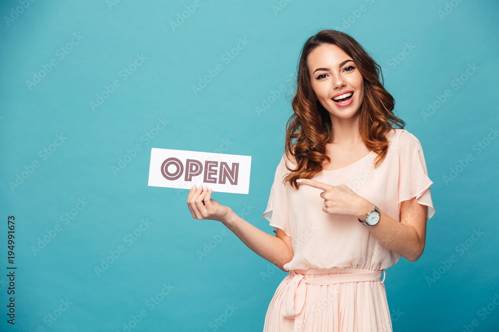 Portrait of a smiling beautiful girl wearing dress Portrait of a smiling beautiful girl wearing dress