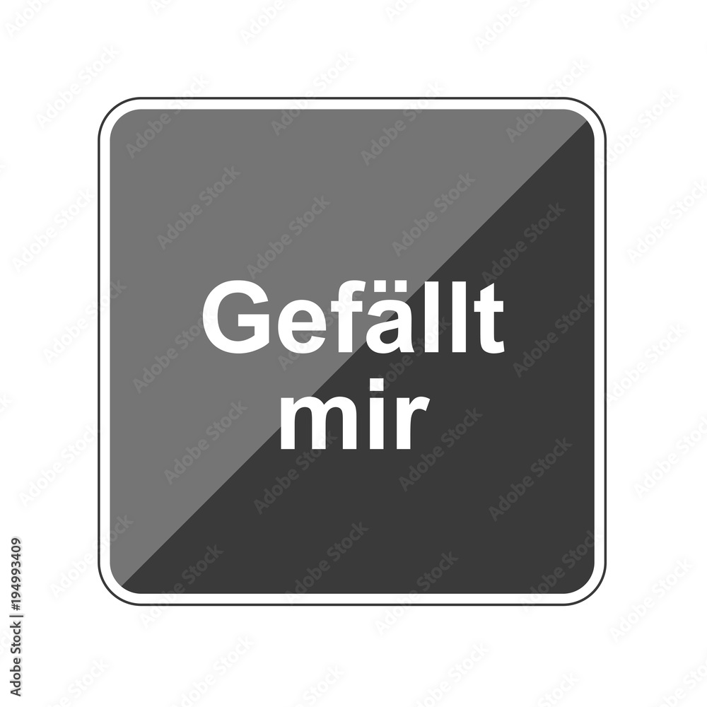 Gefällt mir - Reflektierender App Button Gefällt mir - Reflektierender App Button