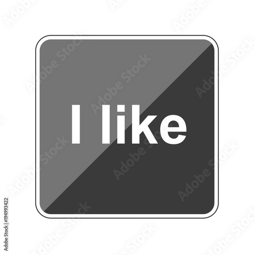 I like - Reflektierender App Button