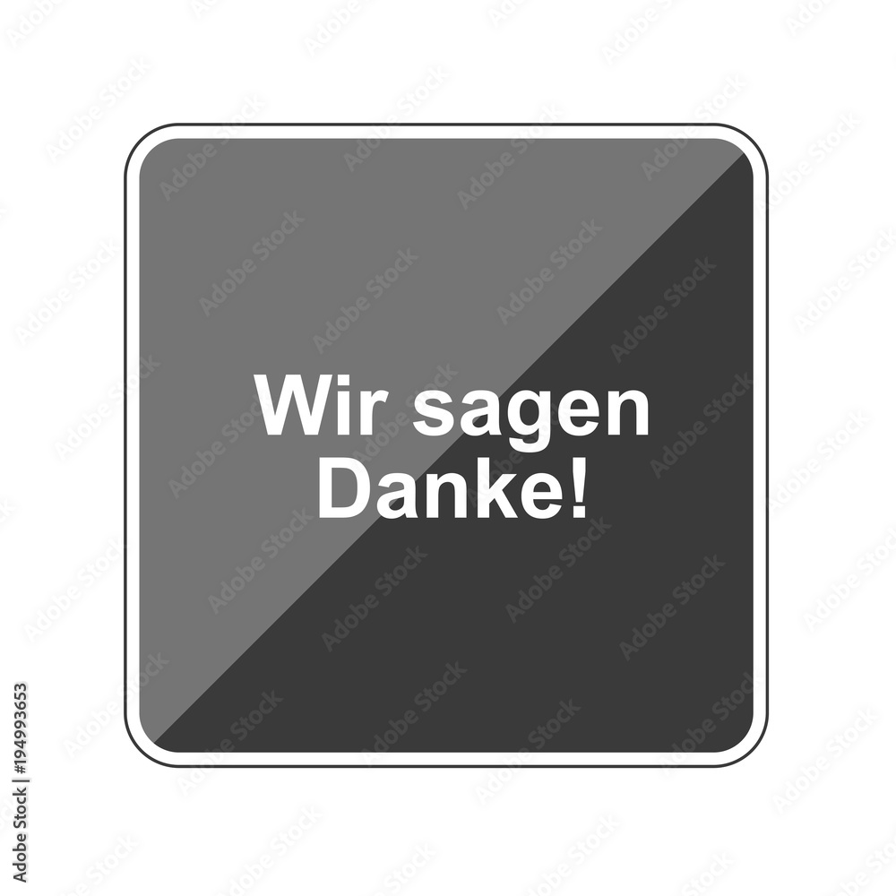 Wir sagen danke - Reflektierender App Button Wir sagen danke - Reflektierender App Button