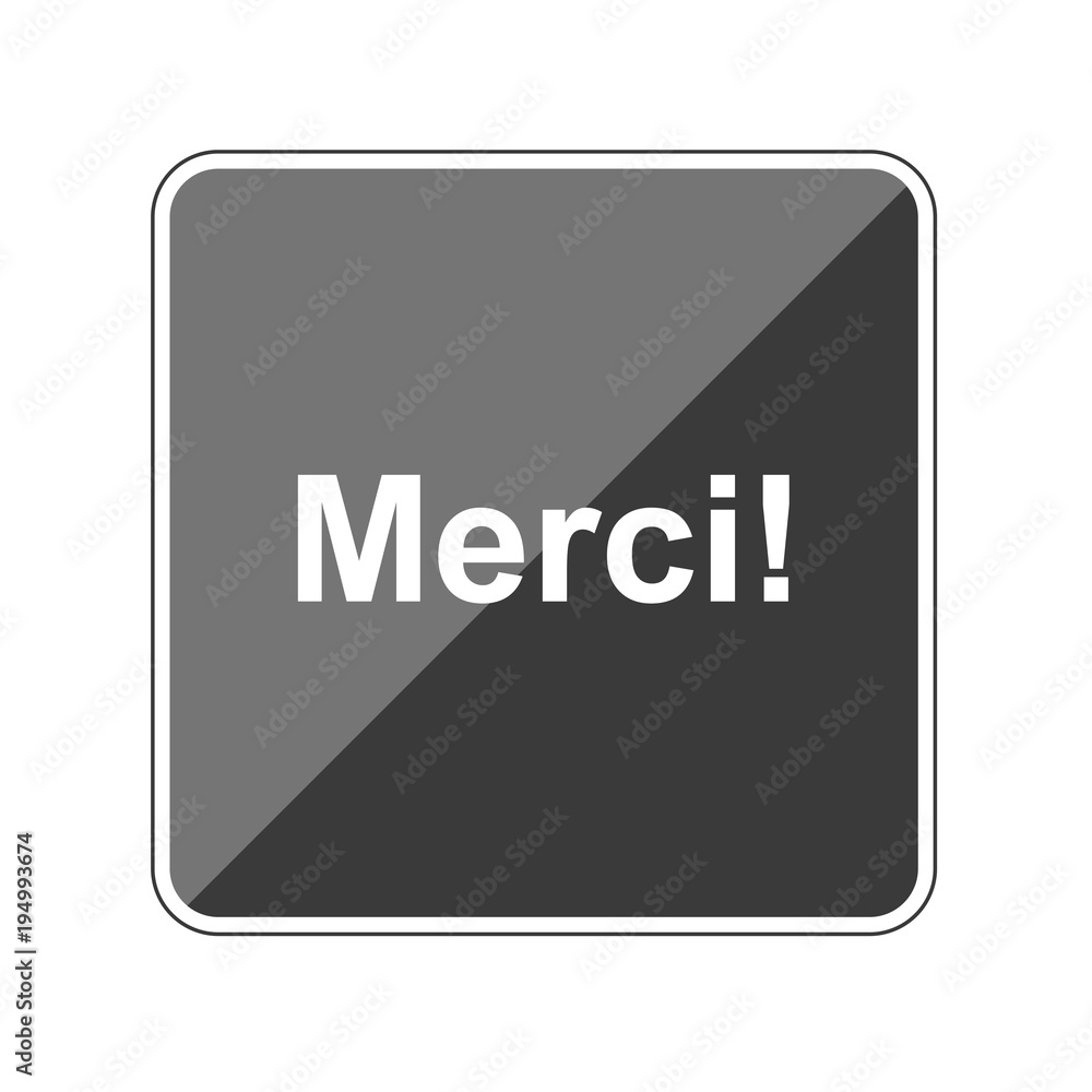 Merci - Reflektierender App Button Merci - Reflektierender App Button