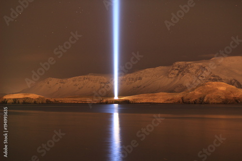 Imagine peace tower, Iceland.