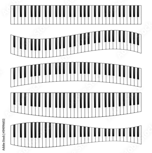 Piano keyboard image set