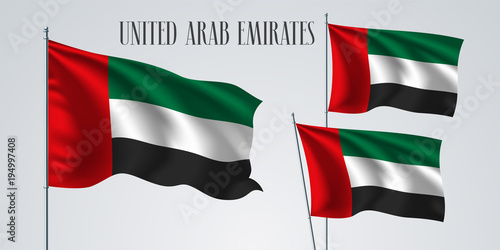 United Arab Emirates flag vector illustration