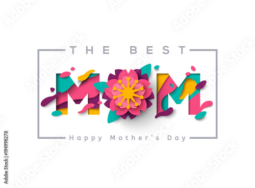 Best mom with flower and frame