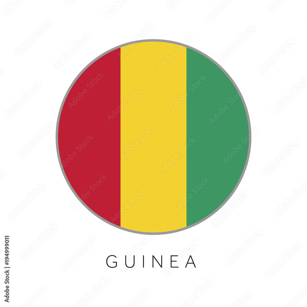 Fototapeta premium Guinea flag round circle vector icon