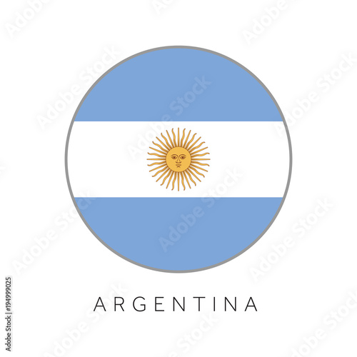 Argentina flag round circle vector icon