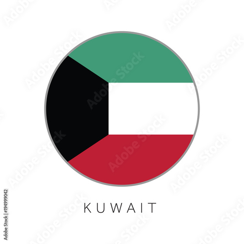 Free Download Kuwait flag round circle vector icon - GFXLoad